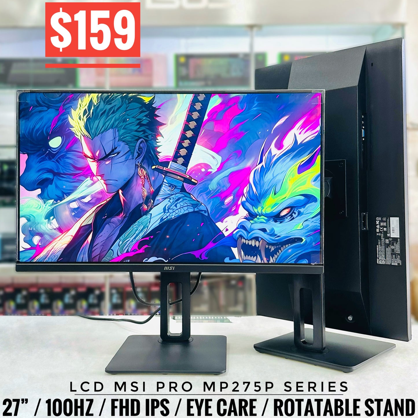 LCD MSI 27" MP275P FHD 100hz