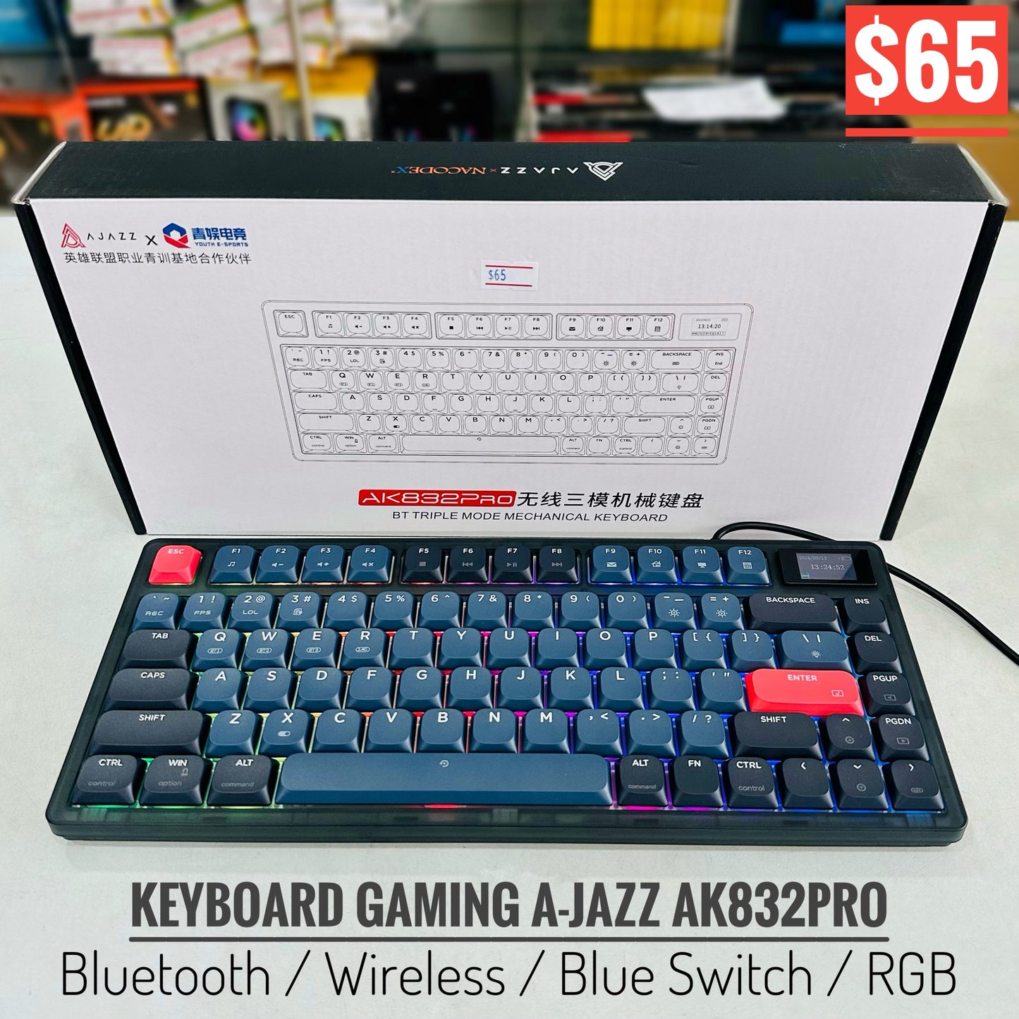 A-JAZZ AK832 PRO BT/WiFi/Blue Switch RGB